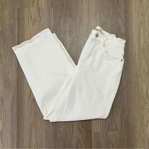 Madewell The Perfect Vintage Wide-Leg Crop White Jeans Size 23P Style NE086